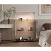 MAYEERTY Tempered Glass Display Cabinet Wine Storage Cabinet Tempered Glass Top withLED Light Strip for Bedroom Hallway Office Black - 2 of 4