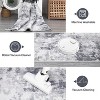 10'x13' Washable Modern Abstract Rug, Thin Foldable, Non-Slip, Non-Shedding, Easy Care for Living Room, Bedroom, Kitchen, Dining, Blue/Yellow - 4 of 4