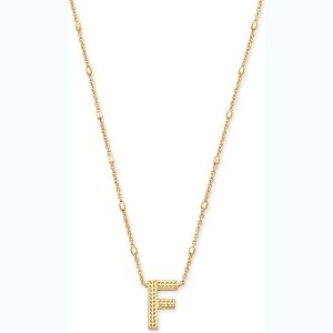 Letter A-Z Pendant Necklace for Women, 14K Gold Plated Fashion Jewelry - 1 of 4