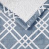 Plush to Faux-Shearling Heated Throw Blanket - Geometric Print with 5 Heat Settings, 3-Hour Auto Shut-Off, Machine Washable for Cozy Comfort - 2 of 4