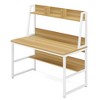 Resenkos Computer Desk, Office Desk, Study Desk,47" Computer Desk, Heavy Duty Writing Desk with Hutch & Bookshelf,Beige - 3 of 3