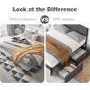 Bed Frame with 2 Storage Drawers, Upholstered Platform Bed Frame with Headboard, Mattress Foundation with Steel Slats Support, No Box Spring Needed - 3 of 4