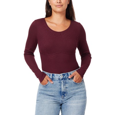 WallFlower Women's Rib Knit Bodysuit