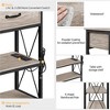Yaheetech 3 Tier Console Table Sofa Table with Power Outlet, Gray - 4 of 4