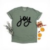 Simply Sage Market Women's Joy Bold Cursive Short Sleeve Garment Dyed Tee - 3 of 4