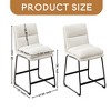 Milos Upholstered 26-inch Counter Height Stools, Set of 2- Leovsnove - 4 of 4