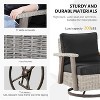 Bestier Patio Bistro Set, 3-Piece Swivel Rocker Chairs with Side Table, Rattan Patio Conversation Sets with Soft Cushion for Garden, Backyard, Porch - 4 of 4