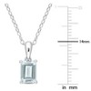 EVERLY JEWELRY | Sterling Silver Pendant with Gemstone and Created Gemstone – Multiple Stone Options - 3 of 4