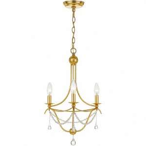 Crystorama Lighting Metro 3 - Light Chandelier in  Antique Gold - 1 of 3