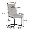 NicBex Round Dining Table for 4 Modern Kitchen Table Chairs Set with Pedestal Base and 2 PU Chairs for Dining Rooms - 4 of 4