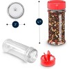 12-Pack Plastic Spice Jars with Red Cap, 5.5 Oz Clear Containers with Shaker Lids 12 pack one size - 2 of 4