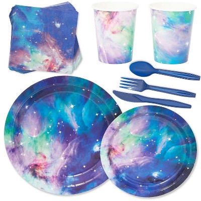 Serves 24 Cosmetic Galaxy Stars Universe Outer Space Party Supplies for Kids