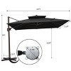 Pellebant 11 x 11 FT Outdoor Patio Cantilever Umbrella with Crank and 360 Degrees Rotation - 3 of 4