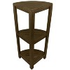 DecoTeak® SnazzyCorner® 33" Teak Wood 3-Tier Corner Shelf in Woodland Brown Finish - 3 of 4