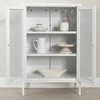 South Shore 40" Decorative Storage Cabinet White: Fluted Glass, Metal Frame, Wall Anchor Kit - 3 of 4