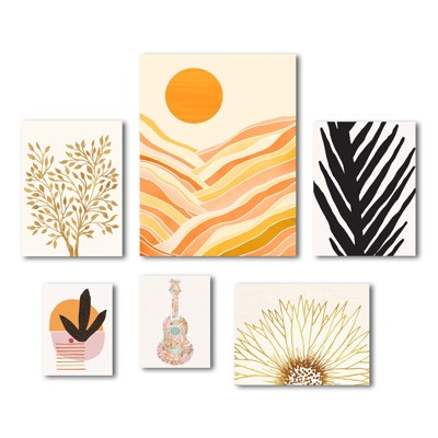 Americanflat - Modern Tropical Canvas Gallery Wall Set