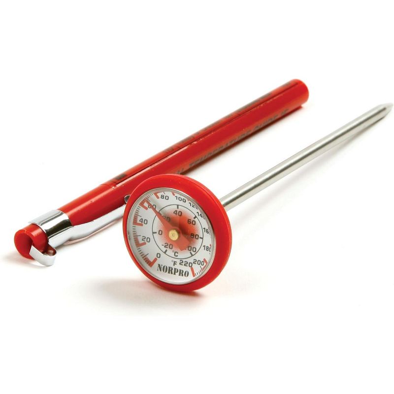 Norpro Silicone Instant Read Thermometer Red, 1 of 2