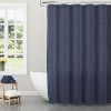 LunaLulinlk Blue Check Fabric Shower Curtain - 3 of 4
