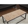 Coffee Table, Accent, Cocktail, Rectangular, Living Room, 42inL, Brown Tile, Brown Metal, Transitional - 4 of 4