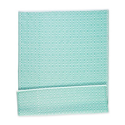 Design Imports Aqua Diamond Outdoor Rug 4X6 Ft