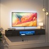 Chic Crate - 80" Modular Media Console w/ 3 Cabinets & Open Shelves - Drop-Door TV Stand for Living Room/Home Theatre - Two-Tone Oak - 2 of 4