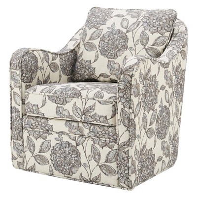 Floral Swivel Accent Chair