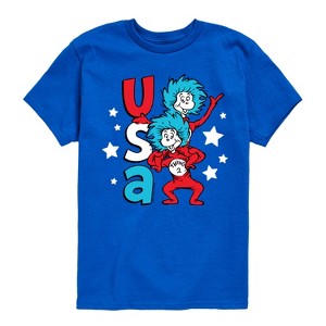 Boys' - Dr. Seuss - USA Things and Stars Short Sleeve Graphic T-Shirt - 1 of 4