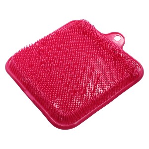 Unique Bargains Shower Foot Clean Massager Scrubber Foot Massager Scrubber with Suction Cups 9.25"x9.25" - 1 of 4