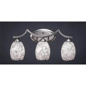Toltec Lighting Zilo 3 - Light Vanity in  Graphite with 5" Black Fusion Shade - 1 of 1