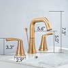 Gulches Brushed Gold Widespread Bathroom Faucet, 8-Inch 3-Hole Sink Faucet with 2 Handles, Pop Up Drain Assembly, 100% Lead-Free - 4 of 4
