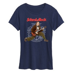 Women's - School of Rock - Dewey Finn Playing the Guitar Short Sleeve Graphic T-Shirt - 1 of 4