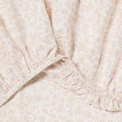 King Orange Dusk Ditsy Floral Microfiber Sheet Set