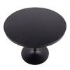 Vynxaria Dakota Industrial Dining Table in Black Steel and Black Wood - 3 of 4