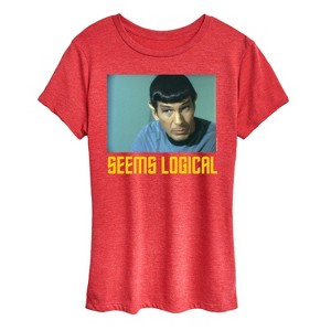 Women's - Star Trek - Spoc Seems Logical Short Sleeve Graphic T-Shirt - 1 of 4