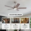 Siljoy 46 Inch Ceiling Fans with Lights and Remote for Bedroom, Modern Nickel Ceiling Fan with Quiet Reversible DC Motor, 3CCT, Dimmable - 3 of 4