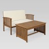 Carolina 2pc Acacia Loveseat and Coffee Table - Christopher Knight Home
 - image 2 of 4