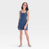 Girls' Square Neck Seamed Denim Dress - art class™ - 3 of 3