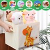 Aoibox Collapsible Fabric Storage Cubes with Handles 6 Pack Foldable Cute Animal Bins for Kids Nursery Bedroom 10.6 Inch - 4 of 4