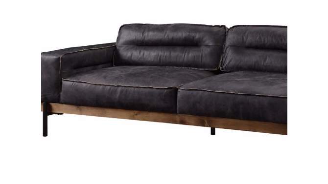 96&#34; Silchester Sofa Antique Top Grain Leather Brown - Acme Furniture, 2 of 7, play video
