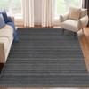 Modern Striped Rug  Soft Low Pile Area Rug for Living Room Bedroom Neutral Carpet with Non Slip Backing Contemporary Floor Rug for Home Decor - 3 of 4