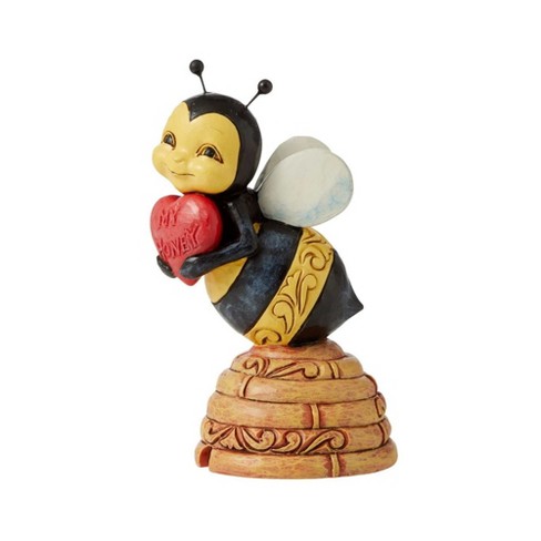 1 Set Bee Figurine With Spoon Durable Multifunction Honeybee Shape