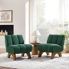 Art Leon Polar Fleece Fabric Upholstered Accent Slipper Chair with Rubber Wood Legs - 4 of 4