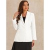 Allegra K Women's Office Long Sleeve Lapel Collar Solid Blazer - 4 of 4