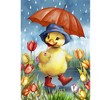 Briarwood Lane Spring House Flag 40x28 For Outdoor Rainy Day Duckling For Spring House Flag - 3 of 4