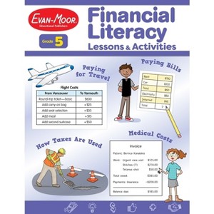Financial Literacy Lessons and Activities, Grade 5 Teacher Resource - (Financial Literacy Lessons & Activities) by  Evan-Moor Educational Publishers - 1 of 1