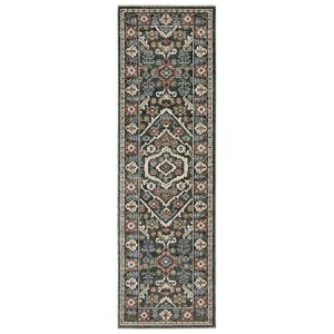 Captiv8e Designs Hanford Global Medallions Green/Pink Rug - 1 of 4