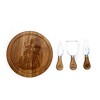 Toscana Disney Princess and the Frog Acacia Brie Cheese Cutting Charcuterie Board and Tools Set - image 2 of 4