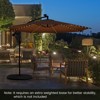 Tangkula 10FT Solar Offset Umbrella Tilted Cantilever Hanging Umbrella with 112 LED Lights Patio Sun Shade with Crank Handle Beige/Coffee/Navy/Wine - 2 of 4
