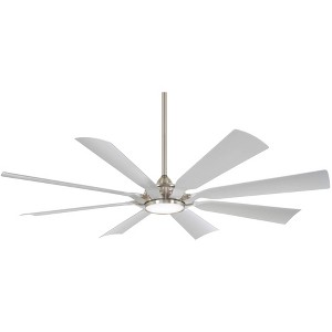 65" Minka Aire Future Brushed Nickel LED Outdoor Fan with Remote - 1 of 4