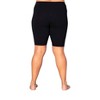Women's Plus Size Solid Cotton Bike Shorts - On The Plus Side - 2 of 3